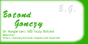 botond gonczy business card